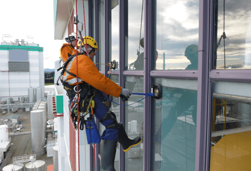 Civil infrastructure rope access technician in New Zealand.