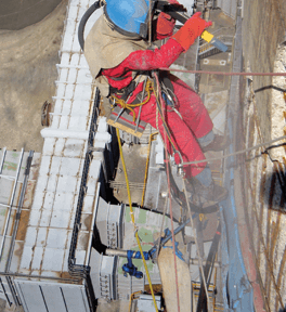 Tiwai Point, Concrete Stack Inspection. Tiwai Point, Concrete Stack Inspection.