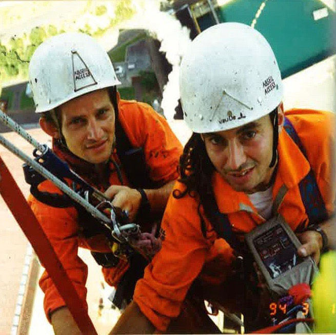 Abseil Access workers.